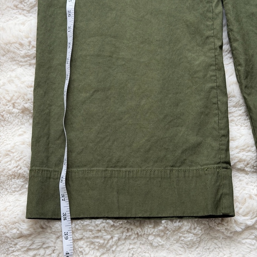 Maeve The Colette Wide Leg Cropped Olive Green Stretch Pants-30/М - Picture 14 of 16